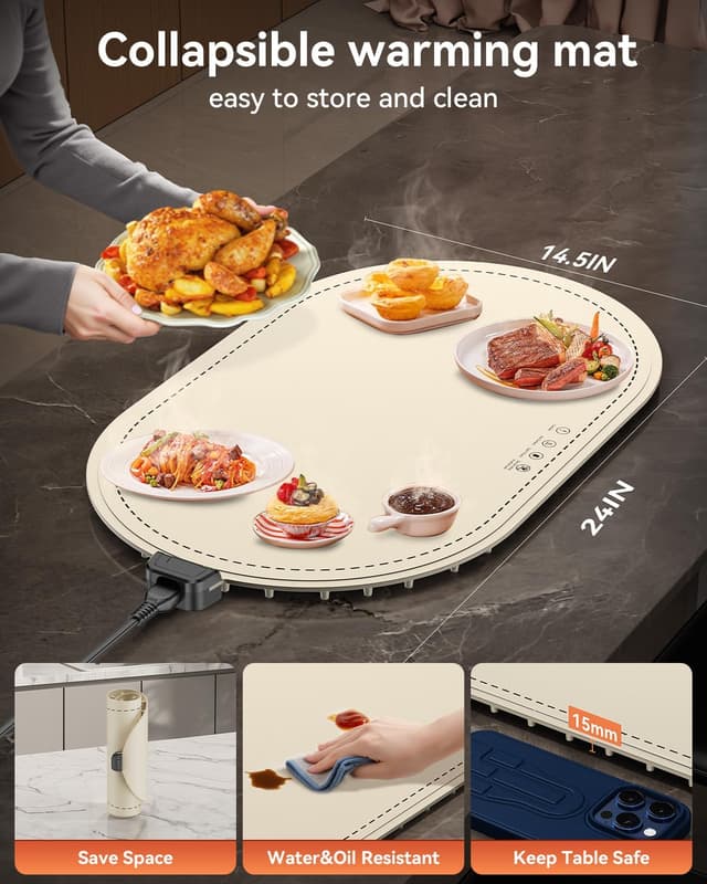 Thumbnail 3 de Food Warming Mat Fast Heating Pad