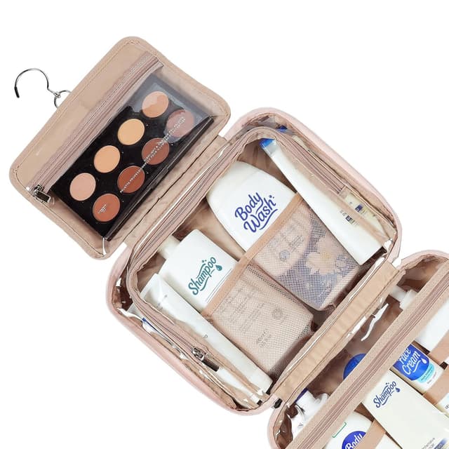 Detalle de NISHEL Travel Toiletry Bag 12x4.5x9 in Pink