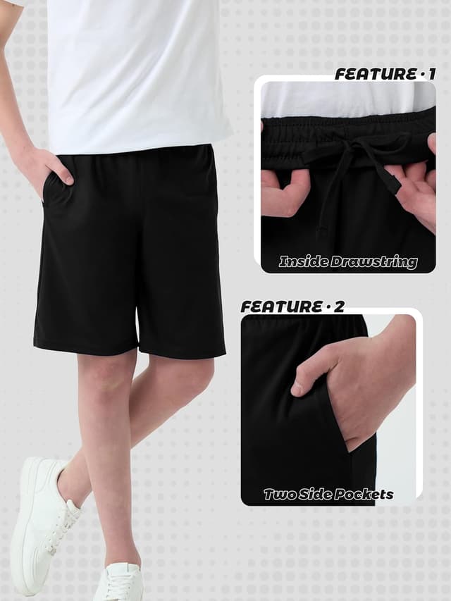 Detalle de Boys athletic shorts 5-pack quick dry
