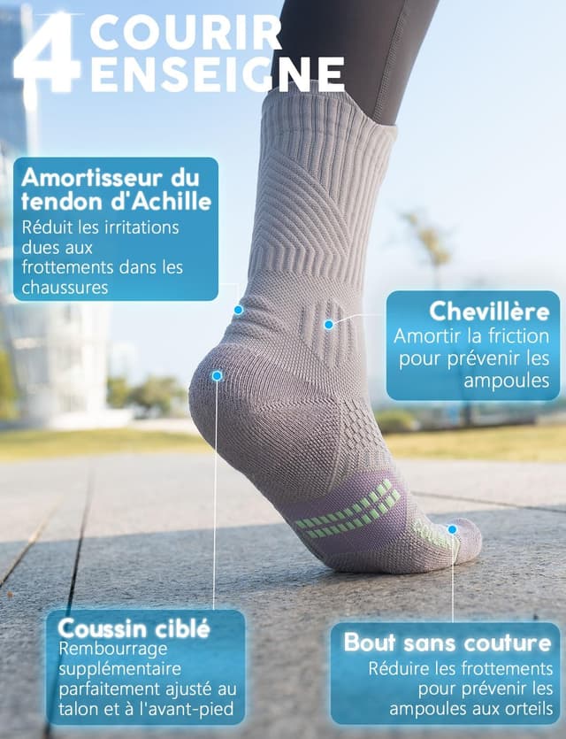 Thumbnail 3 de Chaussettes compression course Juclise 15-20 mmHg