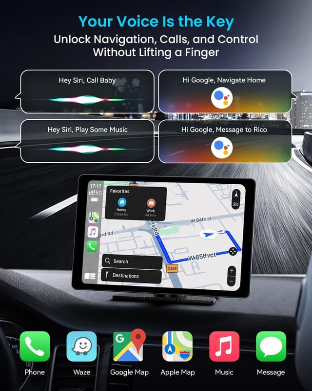 Thumbnail 2 de 11" Wireless CarPlay Screen with 4K Dash Cam ⚙