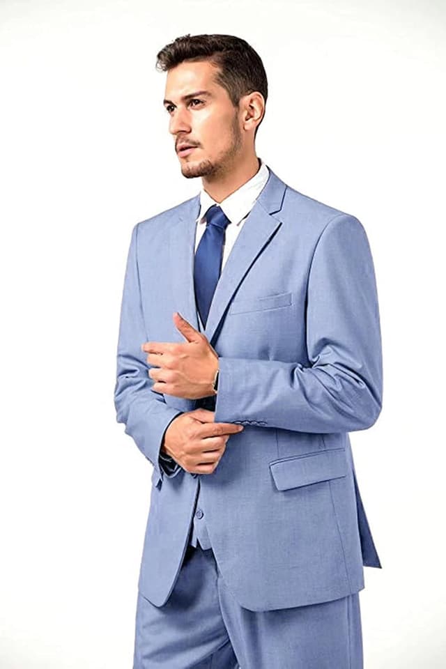 Detalle 2 de High-End Suits Men Orange Slim Fit 3-Piece Suit for Weddings & Events