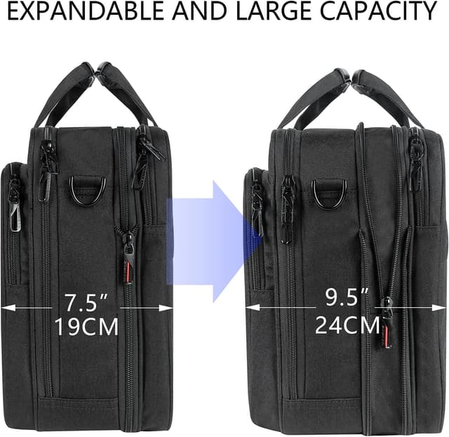 Thumbnail 6 de VANKEAN expandable laptop briefcase up to 17.3-inch for work, travel and school