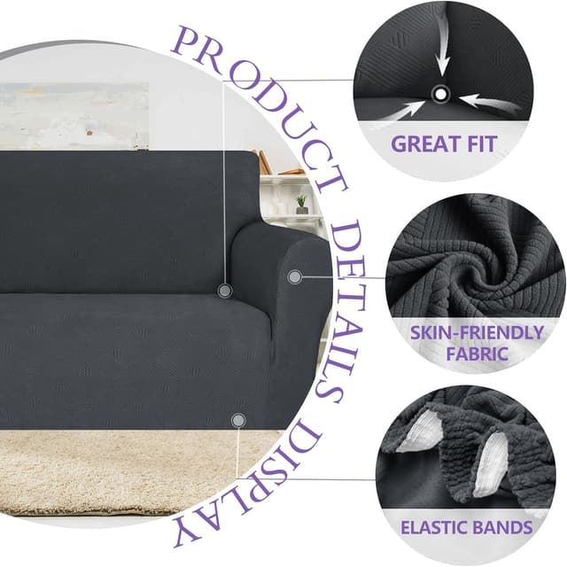 Thumbnail 5 de Ystyle Copridivano 3 Posti Grigio Scuro Elastico