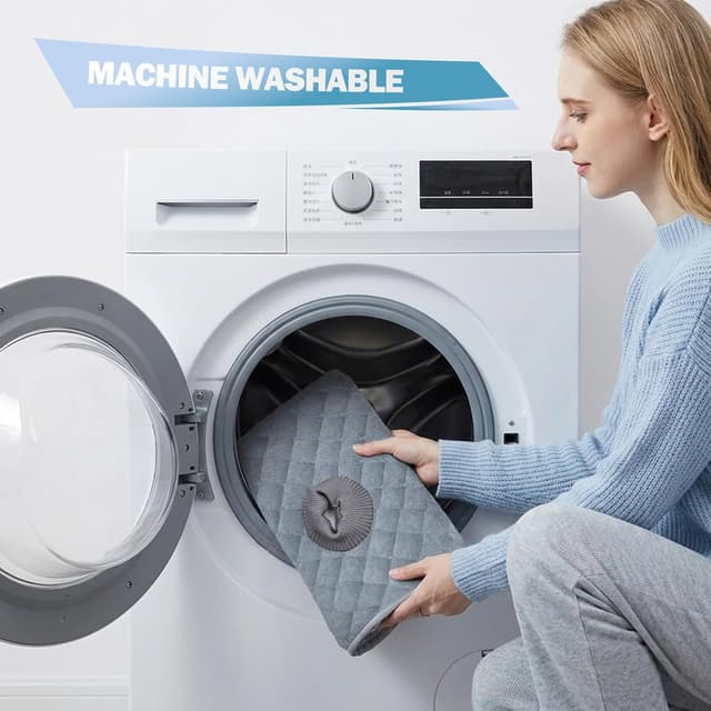 Detalle de 2PCS Potty Training Car Seat Protector with waterproof non-slip liner (Black & Gray) – reusable machine-wash pads