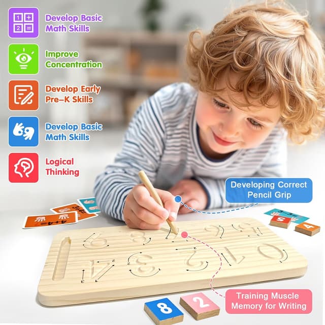 Detalle de Montessori Lernspiel Zahlen ab 3 Jahre