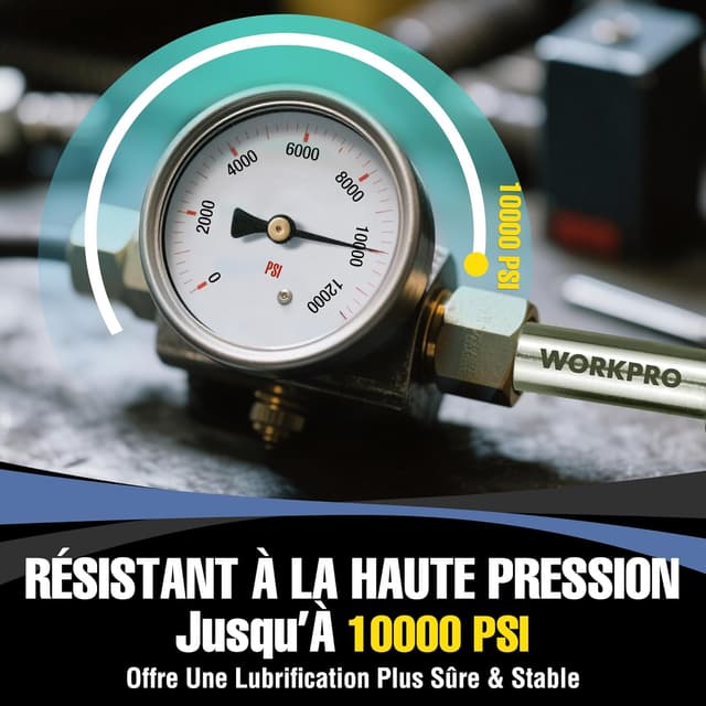 Thumbnail 4 de WORKPRO Coupleur pistolet à graisse 10000 PSI