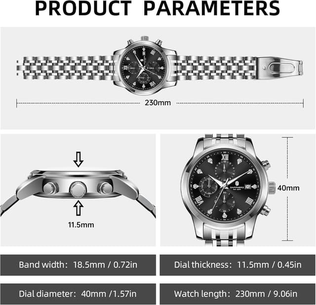 Thumbnail 5 de SAPPHERO orologio rotondo 30M impermeabile