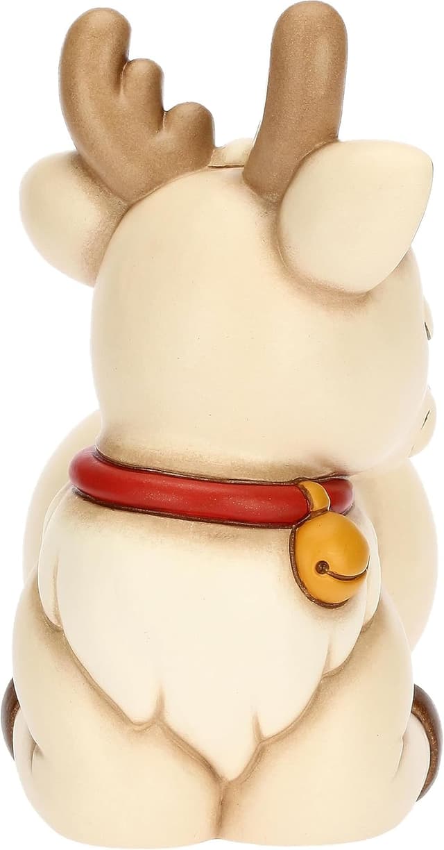 Detalle de THUN Renna Robin Seduta in ceramica 15 cm 🎄
