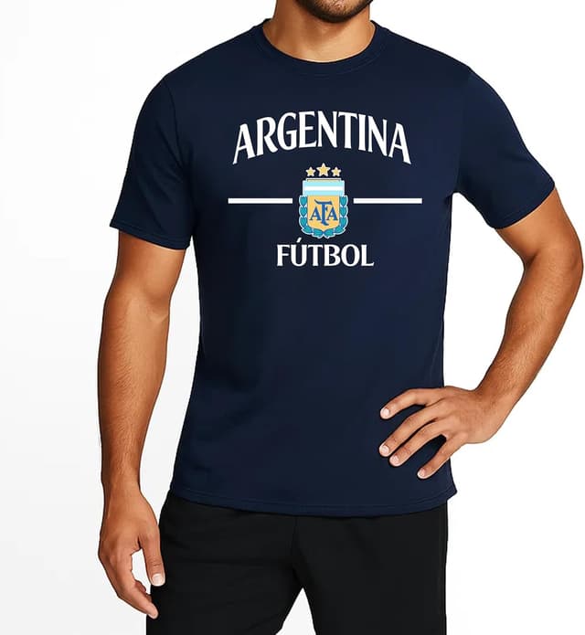 Detalle de Icon Sports Officially Licensed Argentina Football Association Cotton T-Shirt (Unisex Adult)