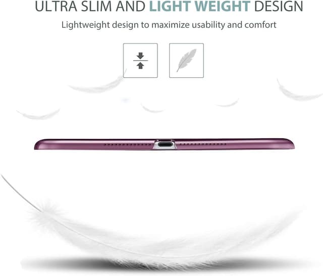Detalle de ProCase Hülle für iPad 9,7 Zoll (2018/2017) – ultra-dünne Klapphülle mit transluzenter Rückseite in Lila