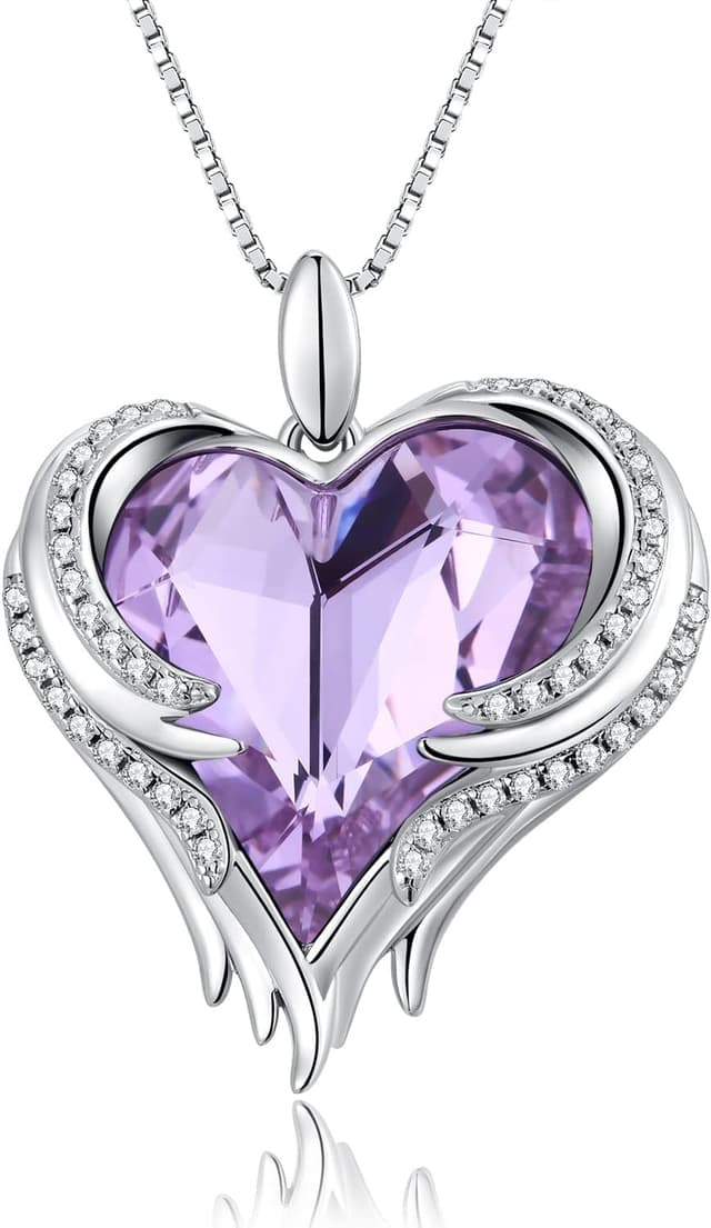 Detalle de jiamiaoi Herz Kette Silber mit Herz-Anhänger und Zirkonia – Damen Halskette