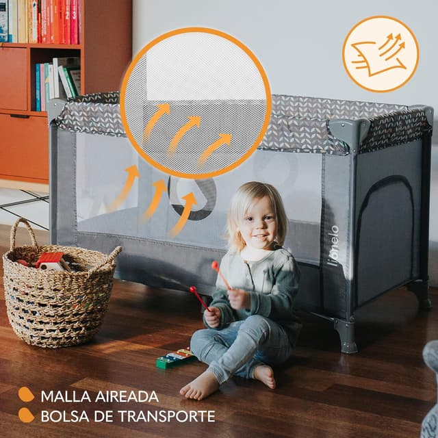 Thumbnail 6 de Lionelo Stefi Cuna Bebe Parque con Protección y Bolsa