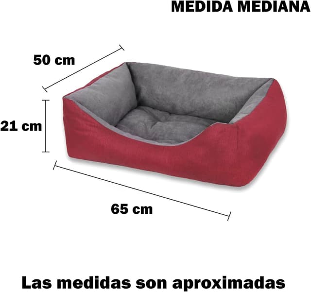 Thumbnail 2 de Mercury Textil Sofá cama mascotas Granate Mediano