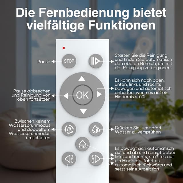 Detalle 2 de Fensterputzroboter 5600Pa mit Sprühfunktion