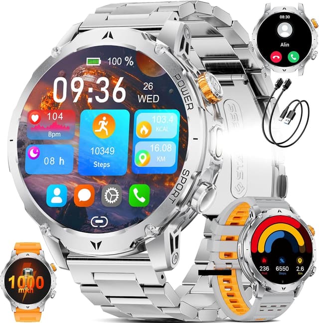 Detalle de SUNKTA smartwatch intelligente militare da uomo con batteria 1000 mAh e schermo 1,7" HD