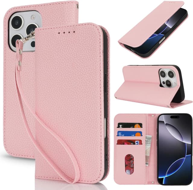 Detalle de Lipvina iPhone 16 Pro Hülle mit RFID Schutz