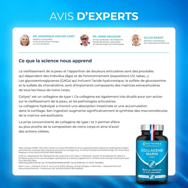 Thumbnail 5 de Nutrimea CollagĂšne marin type 1 900 mg pour peau et articulations đ