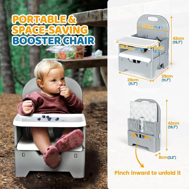 Thumbnail 4 de Orzbow Foldable Toddler Booster Seat 15kg