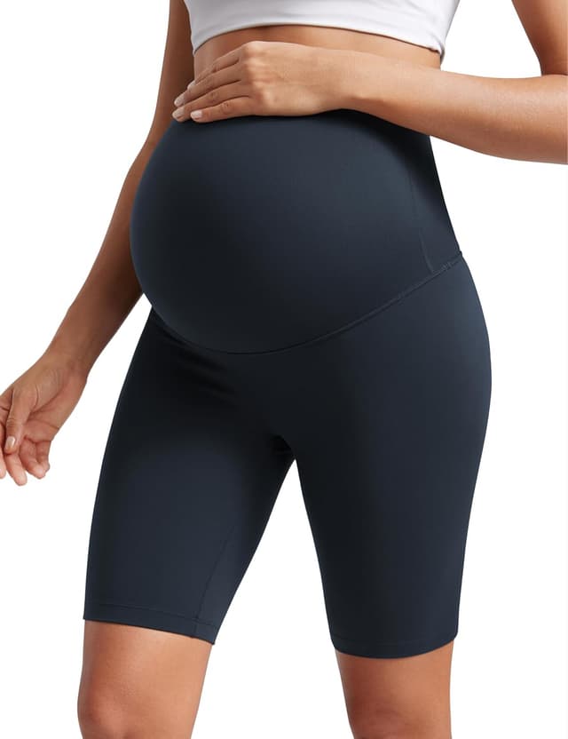 Detalle de CRZ YOGA Donna Butterluxe maternità: pantaloncini sopra la pancia per yoga e corsa, -10/15 cm