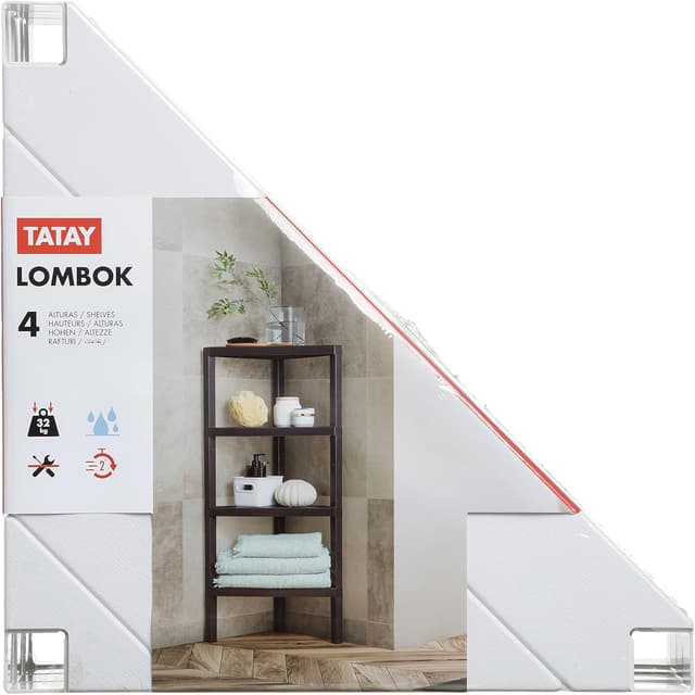Detalle de TATAY Lombok scaffale angolare bagno 4 ripiani