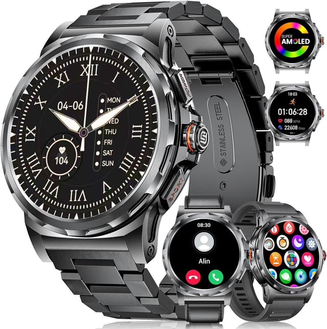 Detalle de LIGE Answer/Make Calls 1.43 inch AMOLED smartwatch
