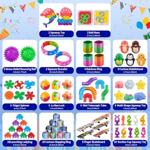 Detalle de Amy & Benton set de 76 piezas para relleno de piñatas infantiles