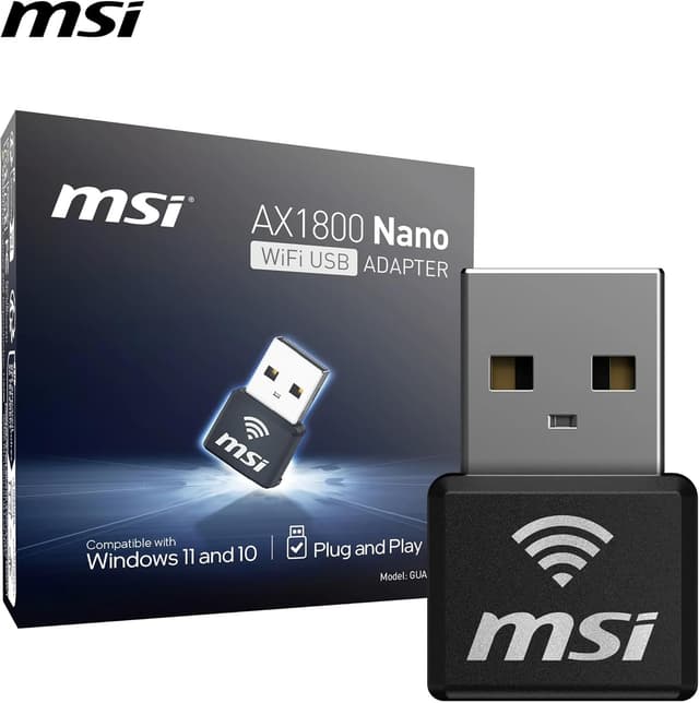 Thumbnail 6 de MSI AX1800 Nano Adaptador WiFi USB - Conexión Rápida 🚀