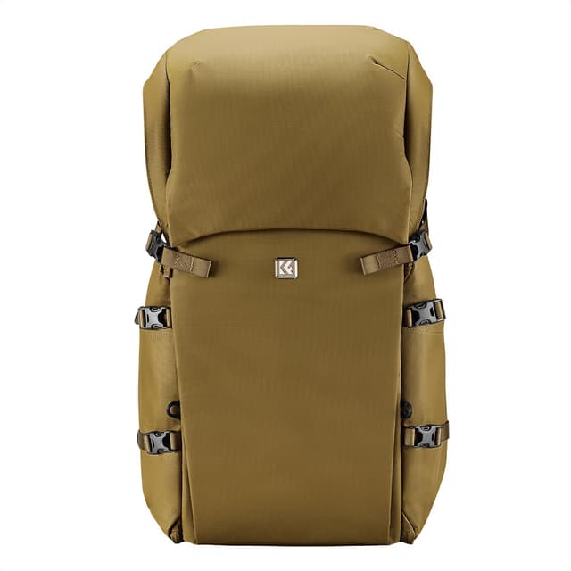 Detalle de K&F Concept Camera Backpack XL-Khaki (Large Capacity 30L) – waterproof DSLR camera bag with custom dividers
