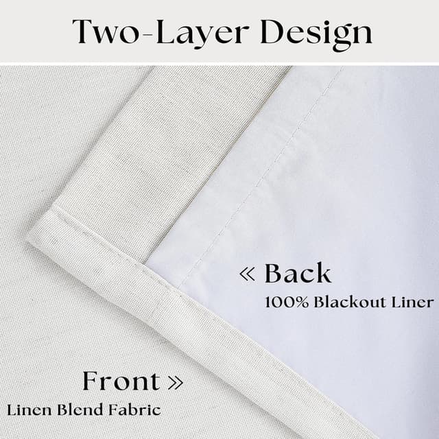 Detalle de TWODRAPES Extra Wide Blackout Curtains 84