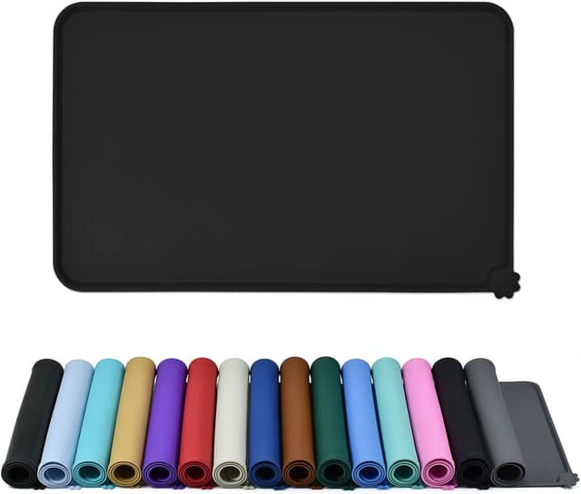 Detalle de Reopet Silikon-Futtermatten für Haustiere – wasserdichte Napfmatten mit erhöhten Rändern (in 5 Größen)