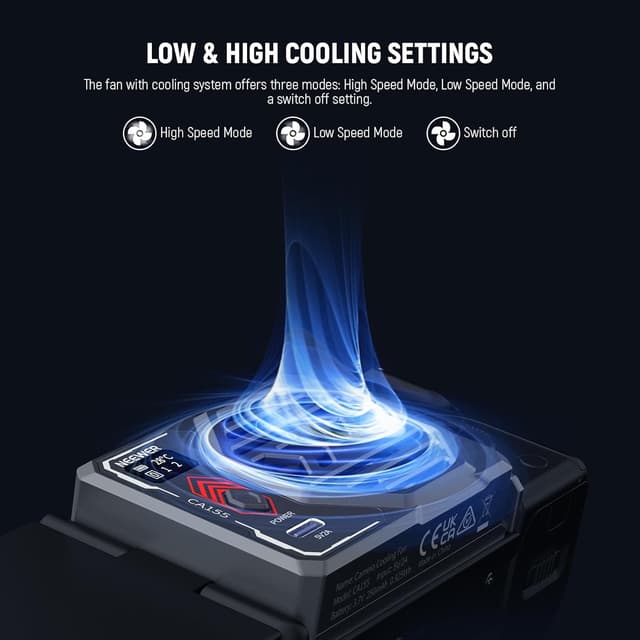 Detalle 2 de NEEWER Basics Ventilateur Caméra Batterie