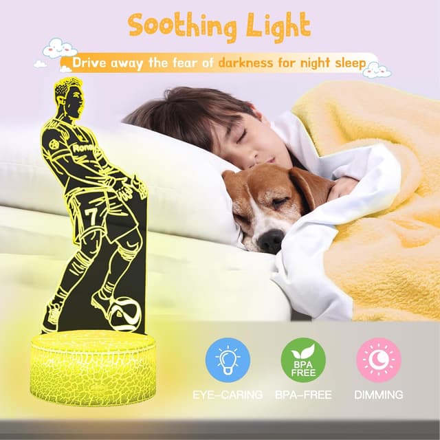 Detalle 1 de Fußball Nachtlicht 2er Pack Nr.7