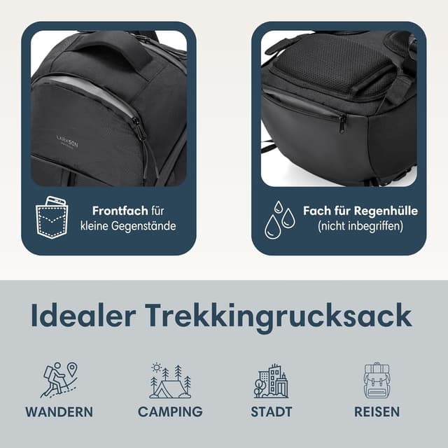 Thumbnail 6 de LARKSON Klint Large Wanderrucksack (30–34 l) mit Hüftgurt & Mesh-Polsterung