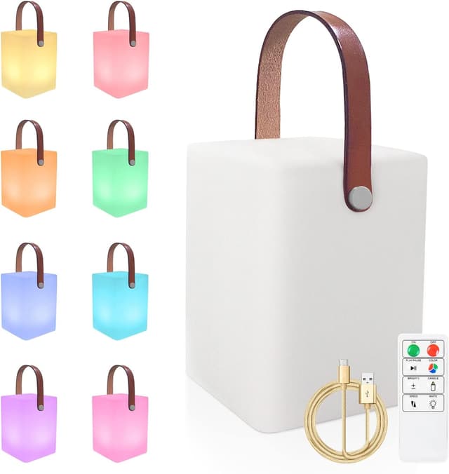 Detalle 2 de MALUX Akku LED Outdoor-Tischlampe mit Fernbedienung