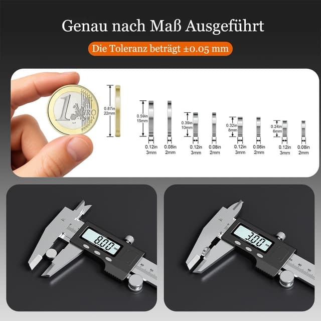 Thumbnail 4 de 100 Stück Magnete Stark 8x3 mm Mini Neodym