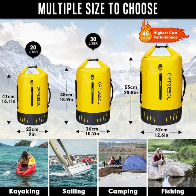 Detalle 2 de Dry Bag Upgraded 45L/40L/30L/20L multifunction waterproof dry sack