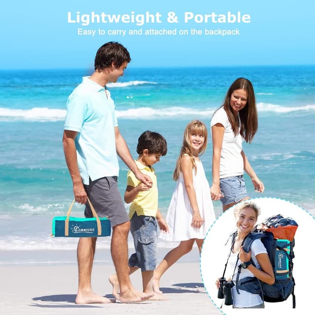 Detalle 2 de COMMOUDS Beach Tent Sun Shade with UPF 50+ Protection (for 3/4/6/8 people)