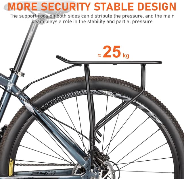 Detalle de Portapacchi posteriore per bicicletta compatibile con MIK System, regolabile in altezza (26"-29")