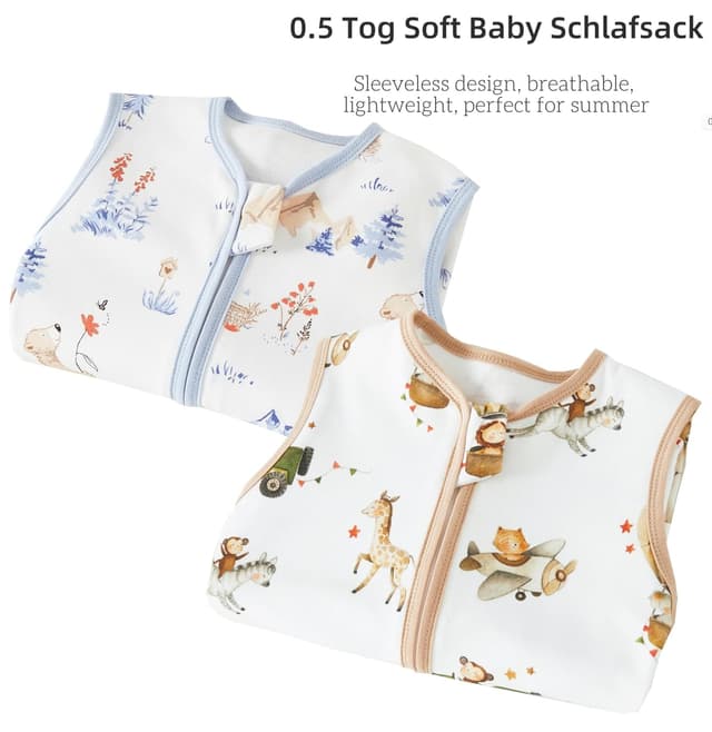 Detalle de Baby Schlafsack 2er Pack 0,5 Tog