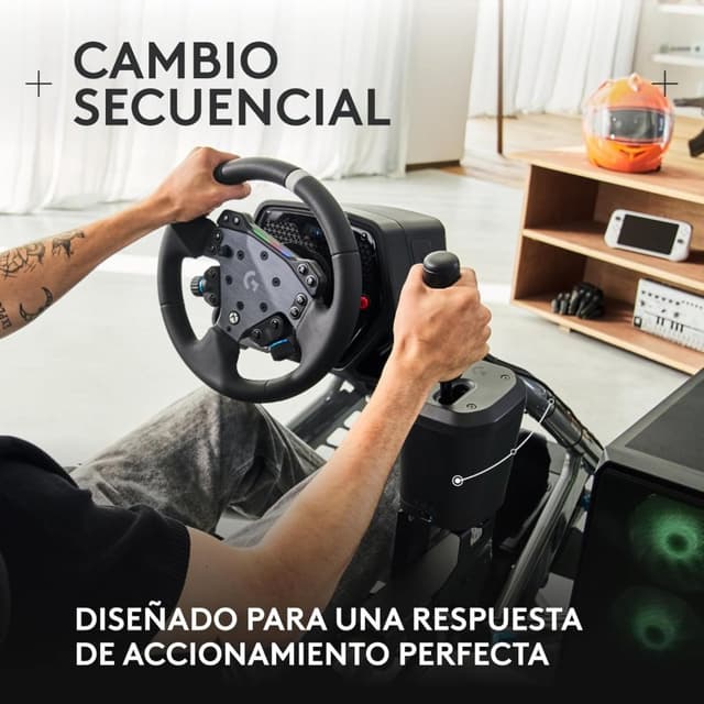 Detalle de Logitech RS Shifter & Handbrake palanca 2 en 1 para volantes G PRO (cambios secuenciales y freno de mano)