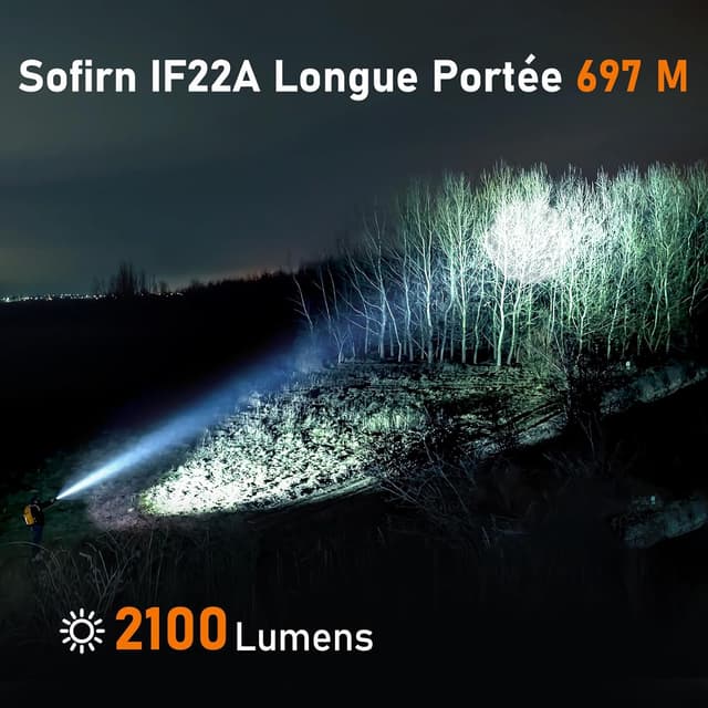 Detalle de Sofirn Lampe de Poche Rechargeable 697 M IF22A (Type-C) – 6 modes, IPX8
