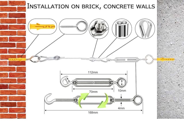 Thumbnail 2 de Kit Traliccio 50m cavo acciaio inox 304 2mm