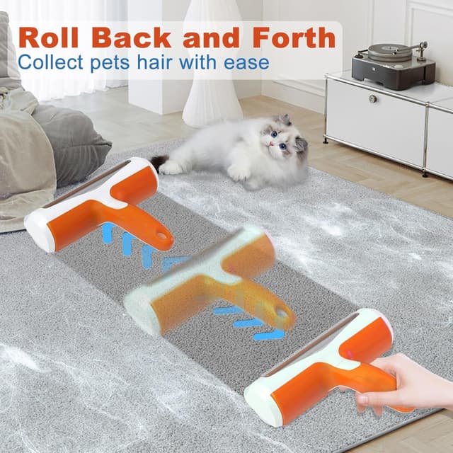 Thumbnail 1 de ACE2ACE Brosse Anti Poils Animaux Rouleau Orange