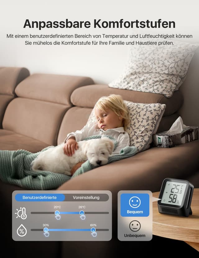 Detalle de X-Sense WLAN Thermometer 2,7 Zoll đĄ