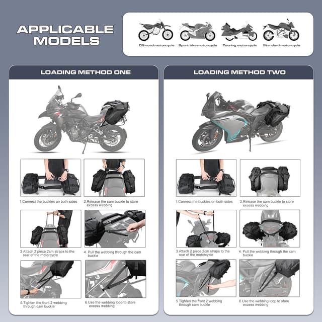 Thumbnail 2 de Rhinowalk Motorcycle Saddle Bags 28L