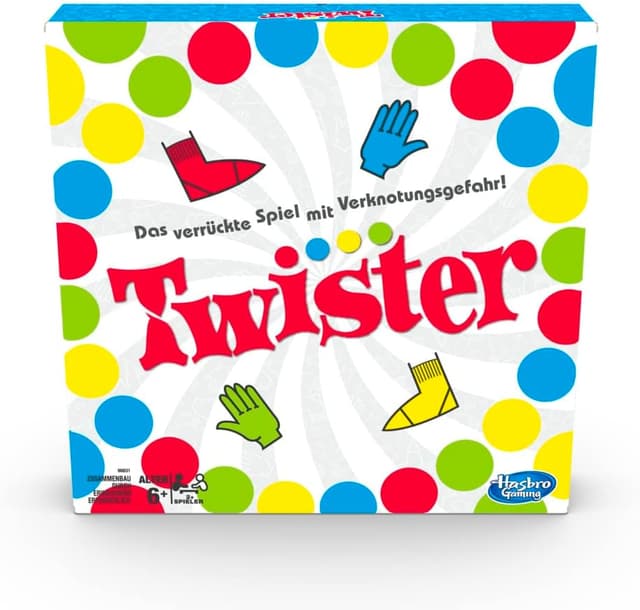 Detalle de Hasbro Gaming Twister Spiel – Partyspiel für Familien & Kinder ab 6 Jahren (deutsche Version)