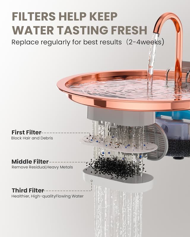 Detalle 2 de Tomxcute Katzenbrunnen Edelstahl 3,2 L