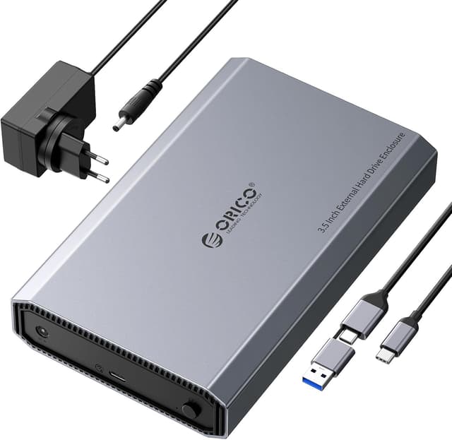 Detalle de Boîtier disque dur ORICO Aluminium 3,5 USB-C 3.2 Gen 2 (DD35C3) pour SATA 3,5/2,5