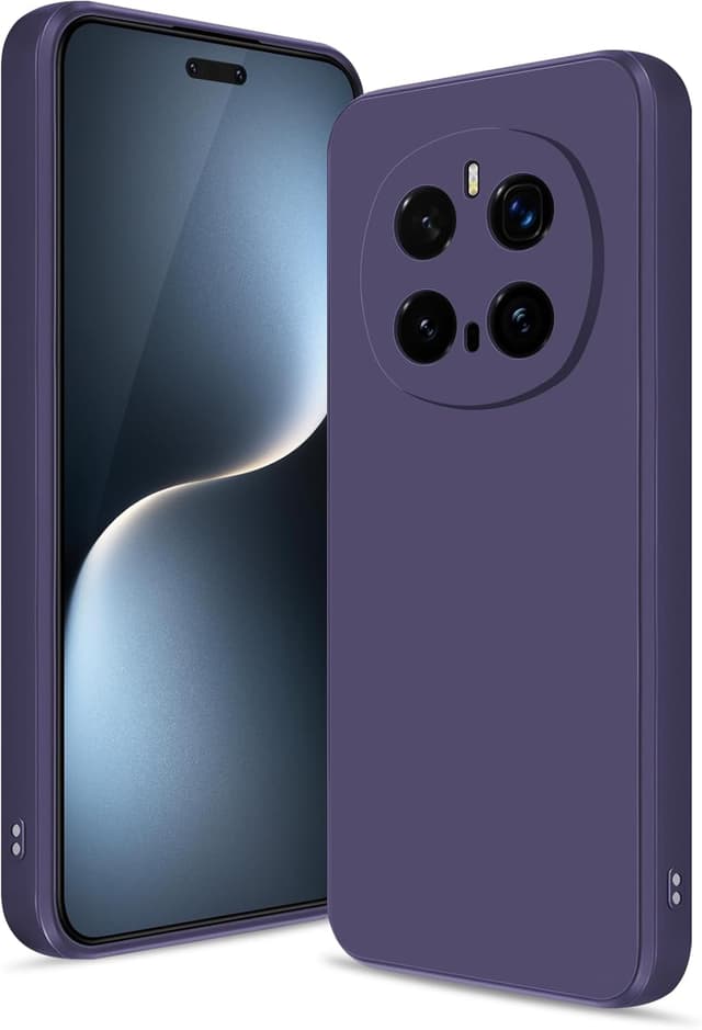 Detalle de Btstring Hülle für Honor Magic 7 Pro aus Silikon – Ganzkörper-Case mit weichem Mikrofaserfutter (lila)